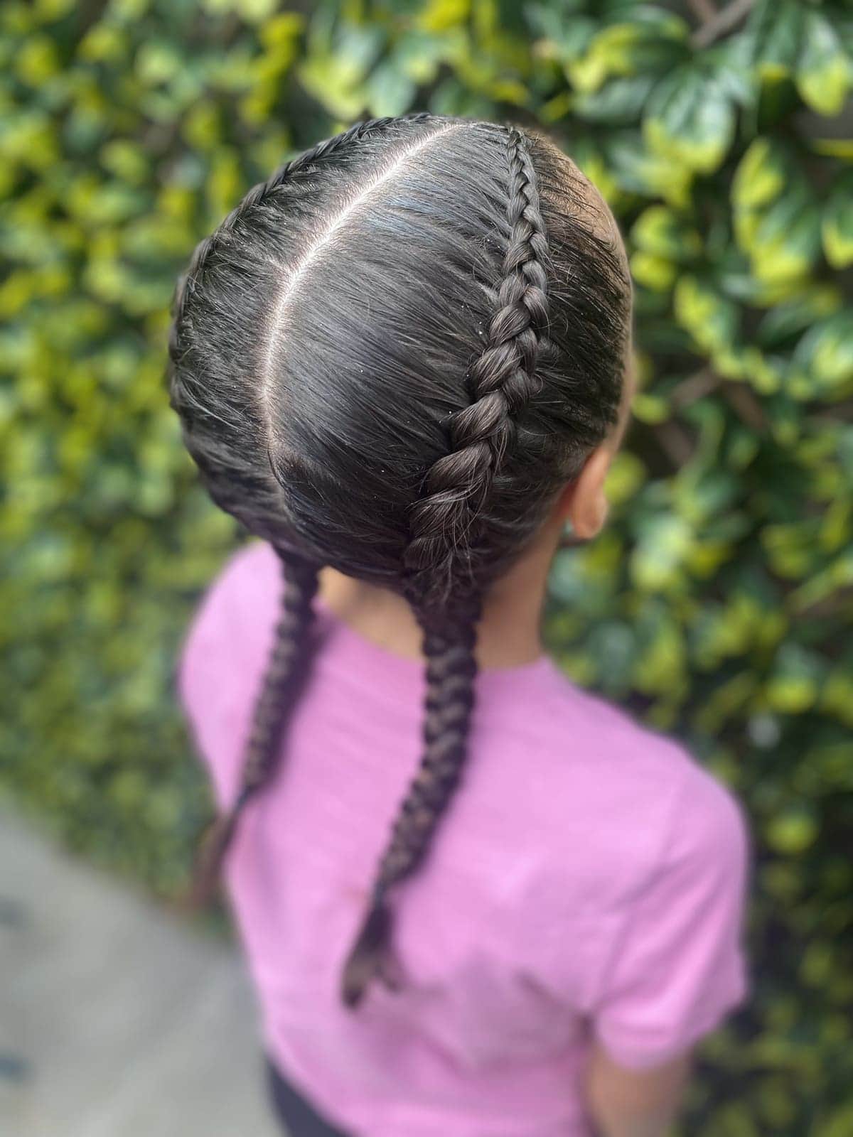 Two Dutch braids